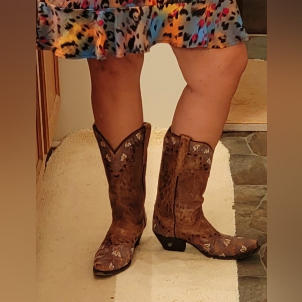 DAN POST LEATHER WESTERN BOOTS